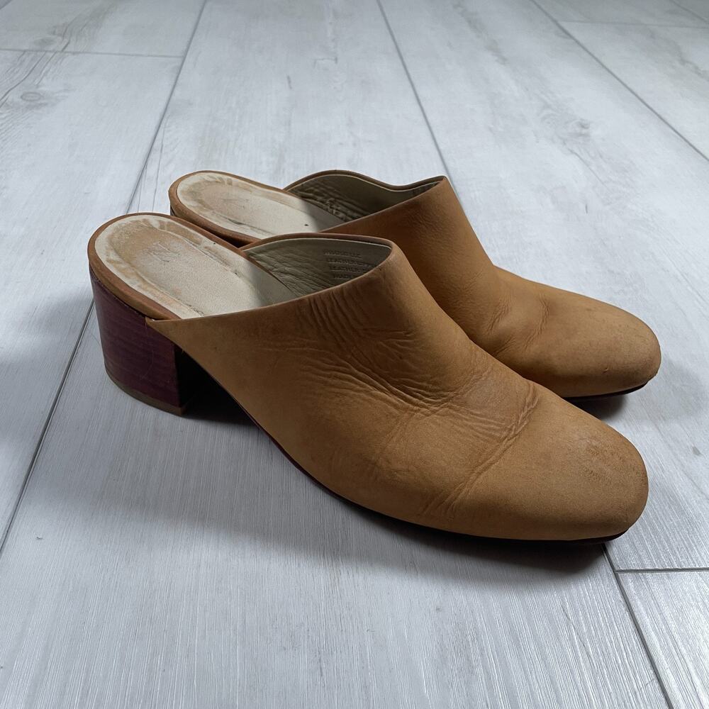 Nisolo Women's 8 Paloma All Day Heeled Mule Almond Tan Leather
